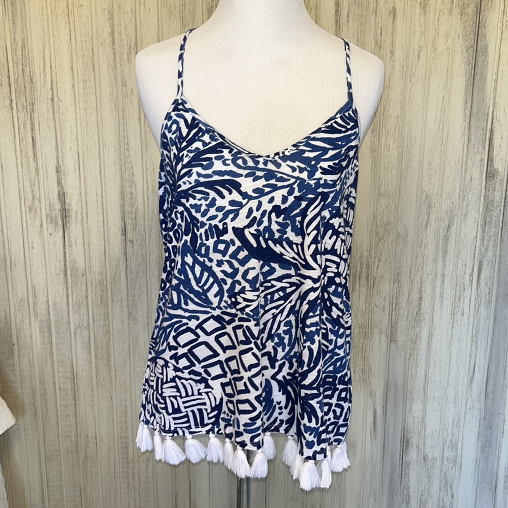 Lilly Pulitzer, Lace & Pineapples, Tassels, size XS, EUC